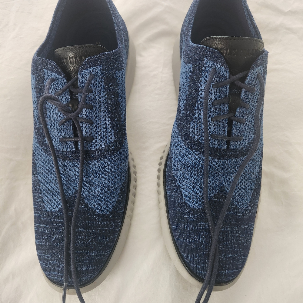 Cole Haan Blue Knit Derby Shoes